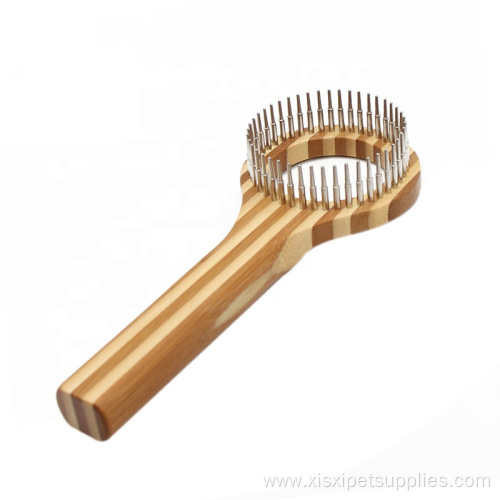 Luxury Bamboo Wooden Handle Pet Cat Hair Comb